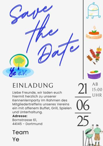 Save the Date - Kennenlernparty